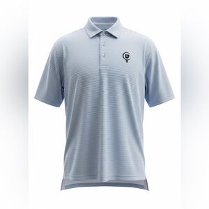 Men's Birdie Brand SBC Blue Striped Polo Shirt